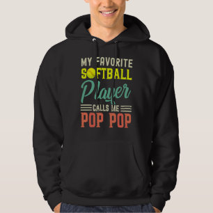 Moletom Meu Jogador De Softball Favorito Me Chama Pop Pop 