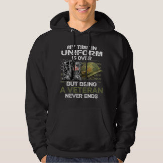 Moletom Meu Tempo Na Uniforme Acabou, Mas Ser Um Veterano