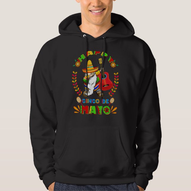 Moletom Mexicano Dabbing Gnome Cinco De Mayo Poncho Sombre (Frente)