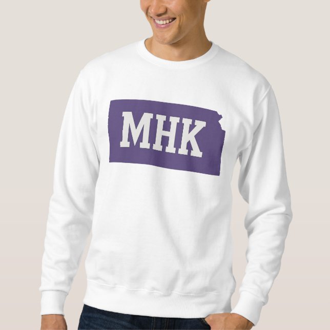 Moletom MHK Kansas | Manhattan KS Estado abreviação (Frente)