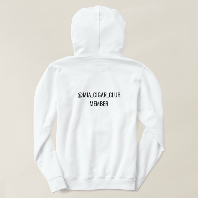 Moletom @MIA_CIGAR_CLUB Capuz (Verso do Design)