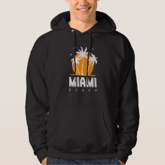 Moletom Miami Beach Surfing Palm Trees Beach Vacation Nati