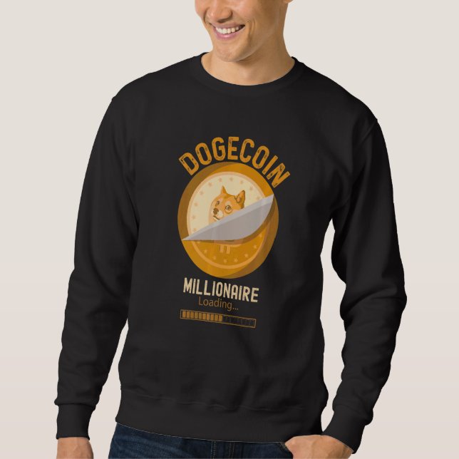 Moletom Milionário Dogecoin Carregando Criptomoeda Criptom (Frente)