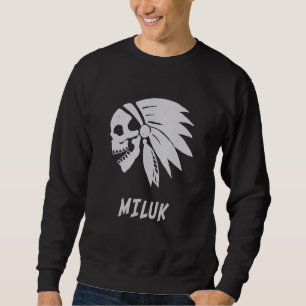 Moletom Miluk Nativo Índio Americano Nascido Liberdade Mal
