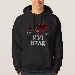 Moletom Mimi Bear Christmas Pajama Red Xadrez Buffalo Fami