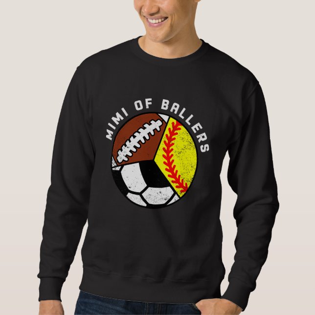 Moletom Mimi Of Ballers Softball Soccer Football Mimi (Frente)