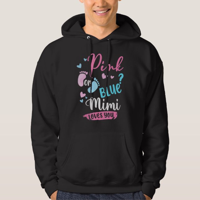 Moletom Mimi Rosa Ou Azul Te Ama Bab De Reveal De Gênero B (Frente)