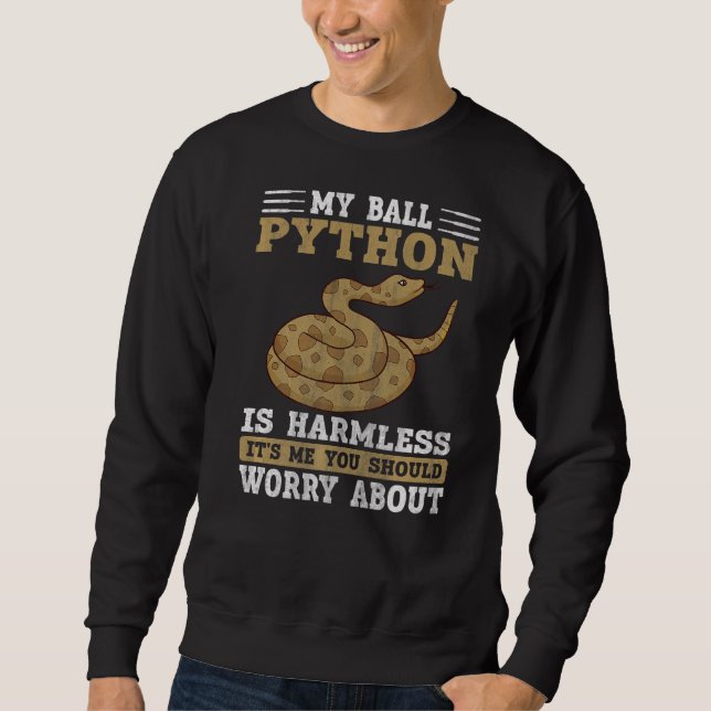 Moletom Minha Cobra Python É Uma Cobra Inofensiva  Cobra P (Frente)