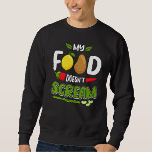 Moletom Minha Comida Não Gritar Dieta Engraçada Vegan Vege