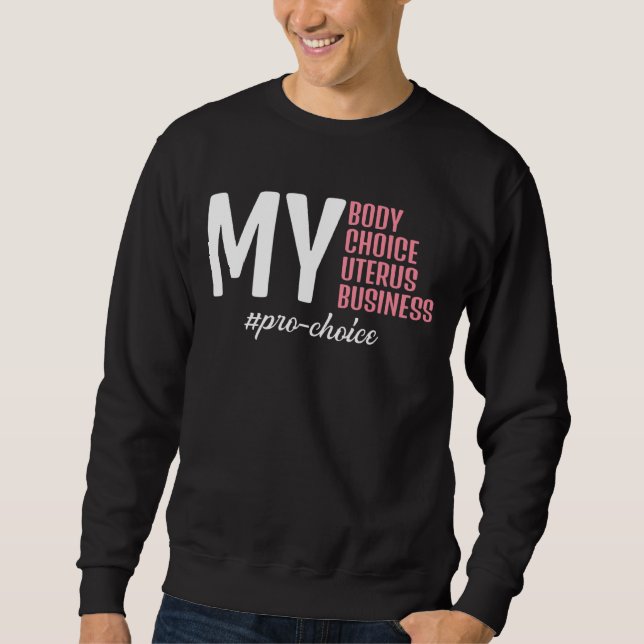 Moletom Minha escolha corporal Uterus Business Pro Choice (Frente)