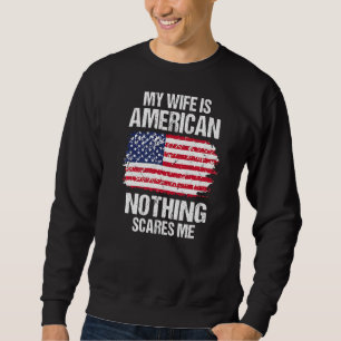 Moletom Minha Esposa É Americana Nada Me Assusta Com Um Ma