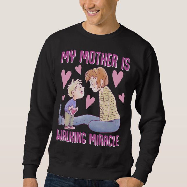 Moletom Minha Mãe É Um Milagre Caminhando Dia Da Mãe (Frente)
