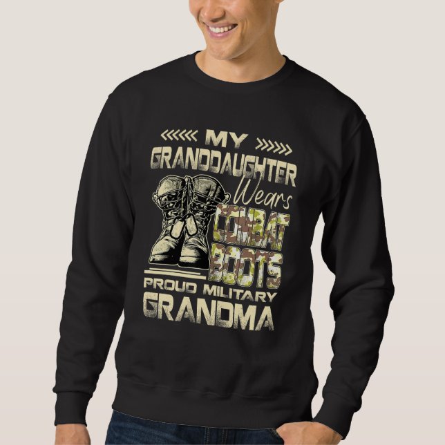 Moletom Minha neta Veste Botas de Combate Orgulhosas (Frente)