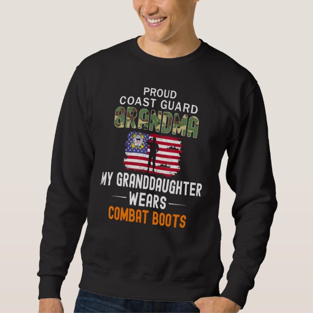 Moletom Minha neta Veste Combate Botas Orgulhosas Costeira (Frente)
