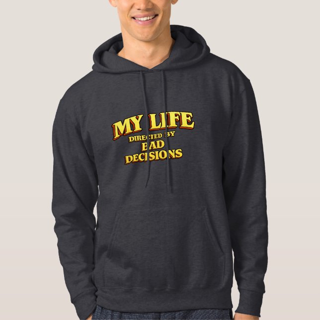 Moletom "Minha Vida Dirigida por Más Decisões" Design Dive (Frente)