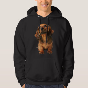 Moletom Mini Dachshund Cachorro Vermelho Sombreado De Cabe