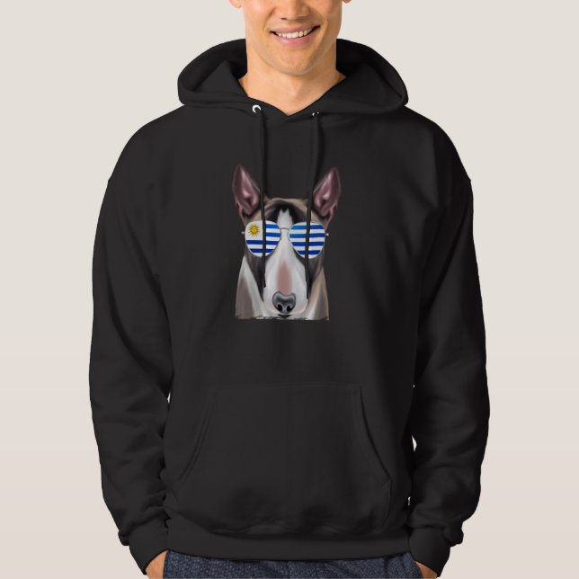 Moletom Miniatura Bull Terrier Dog Uruguai Sunglass (Frente)