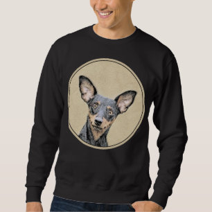 Moletom Miniatura Pinscher Pintando Bela Arte Original de