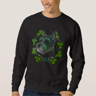 Moletom Miniature Schnauzer Dog Mandala Irish Shamrock St 