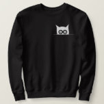 Moletom Minimal Peeking Cat Small Chest Black and White<br><div class="desc">A clean and minimalist peeking cat design featuring a curious wide-eyed cat for a modern and stylish look. This simple black and white artwork is perfect for cat lovers who appreciate understated designs with personality. The playful expression adds a subtle touch of humor while keeping the overall aesthetic sleek and...</div>