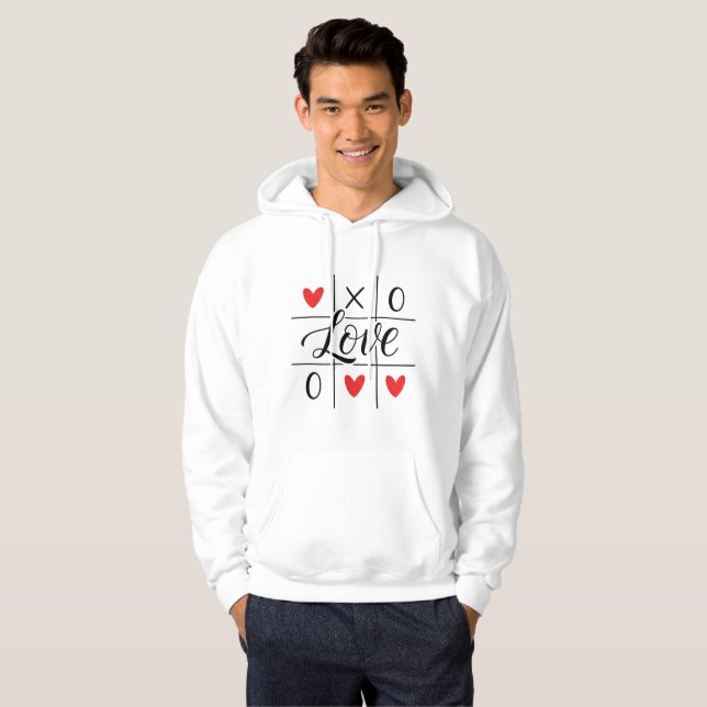 Moletom Minimal Red Hearts Hoodie (Frente Completa)