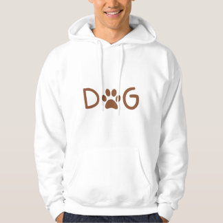 Moletom Minimalist DOG Typography Hoodie with Paw Print