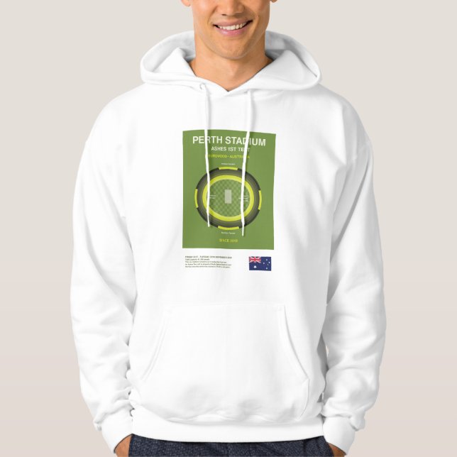 Moletom Minimalist Perth Cricket Ground Line Print Hoodie (Frente)