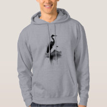 Minimalista Grou Japonês Sumi-e Zen