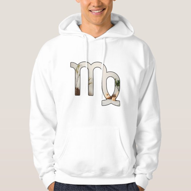 Moletom Mínimo Virgo Earth - Beige & Forest Green Art (Frente)