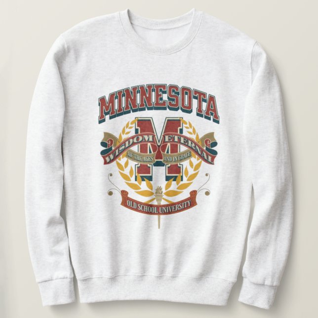 Moletom Minnesota Varsity letter monogram M university (Frente do Design)