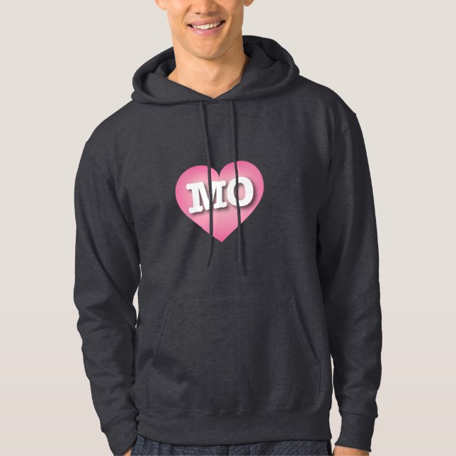 Moletom Missouri Pink Fade Heart - Eu amo MO (Frente)