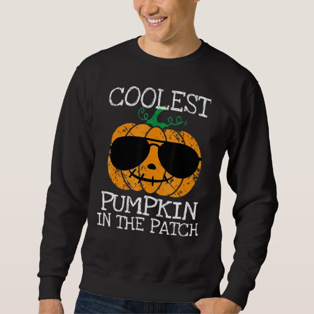 Moletom Miúdos Pumpkin Mais Fresco No Patch Halloween Boys (Frente)