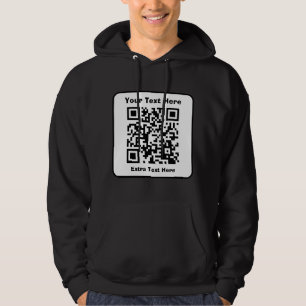Moletom Modelo de Código QR digitalizável com texto editáv