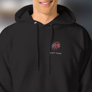 Moletom Modelo de envio de nome e logotipo - Preto