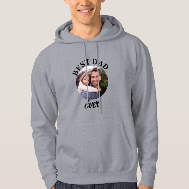 Moletom Modelo de Fotografia Personalizada do Melhor Pai (Frente)