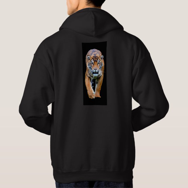 Moletom Modelo de Impressão de Tigre Andando por Design (Verso)