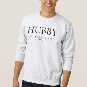 Moletom Modern Black Simple Wedding Groom Future Sr. Hubby