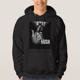 Moletom Modern Man Shushing Gesture HUSH Graphic
