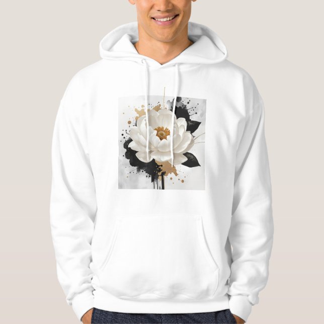 Moletom Moderna Arte da Rosa minimalista elegante (Frente)