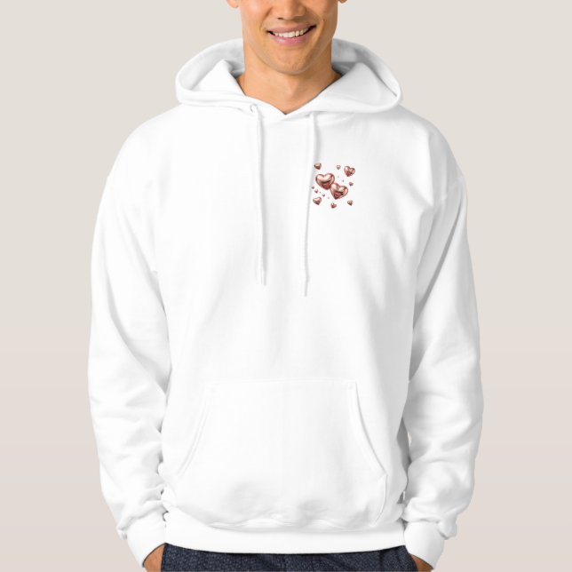 Moletom Moderno Design de Amor Romântico para o Dia dos Na (Frente)