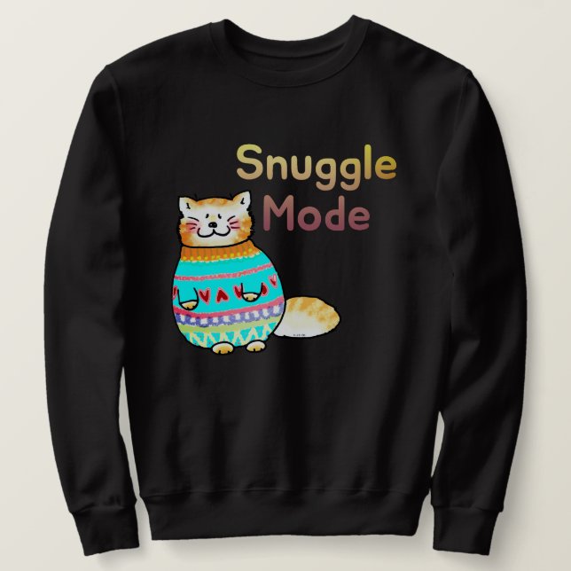 Moletom Modo Abraço Gatinho Ruivo Fofo (Frente do Design)