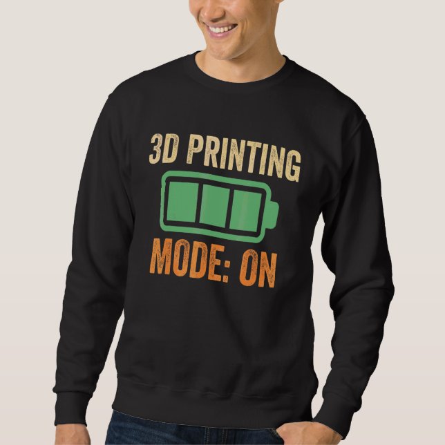 Moletom Modo de Impressão 3D no Projeto de Bateria (Frente)