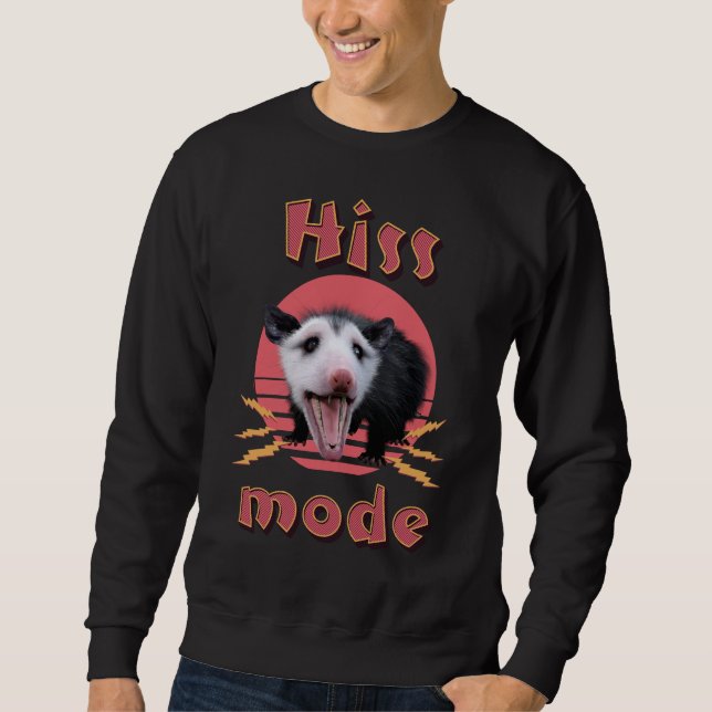 Moletom Modo de Sibilo Possum Divertido Animal Caótico (Frente)