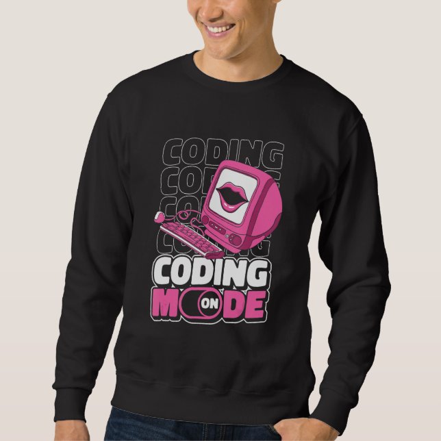 Moletom Modo Programador Ativado Programação  Codificação  (Frente)
