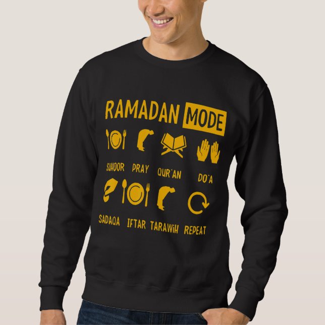 Moletom Modo Ramadã No Ramadã Mês Kareem Fasting Musli (Frente)