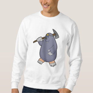 Moletom Mole como agricultor com picaxe e destaque