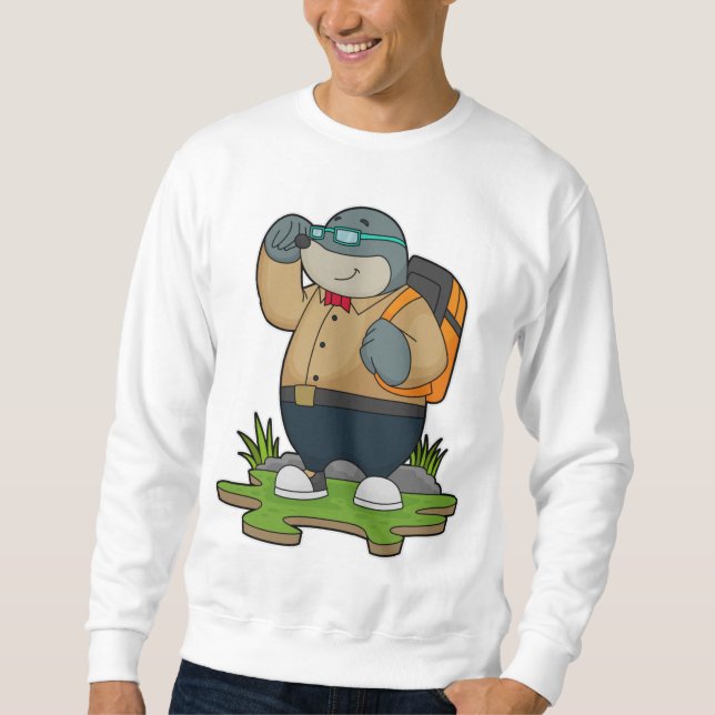 Moletom Mole como Hiker com Backpack (Frente)