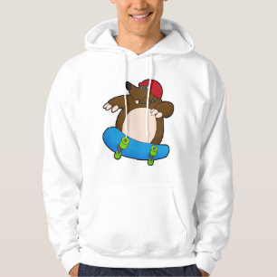 Moletom Mole como skater com skate e capacete