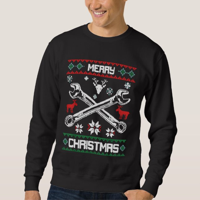 Moletom Molhetas Mecânicas Felizes De Natal Feias (Frente)