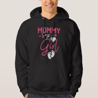 Moletom Mom says Girl baby matching family